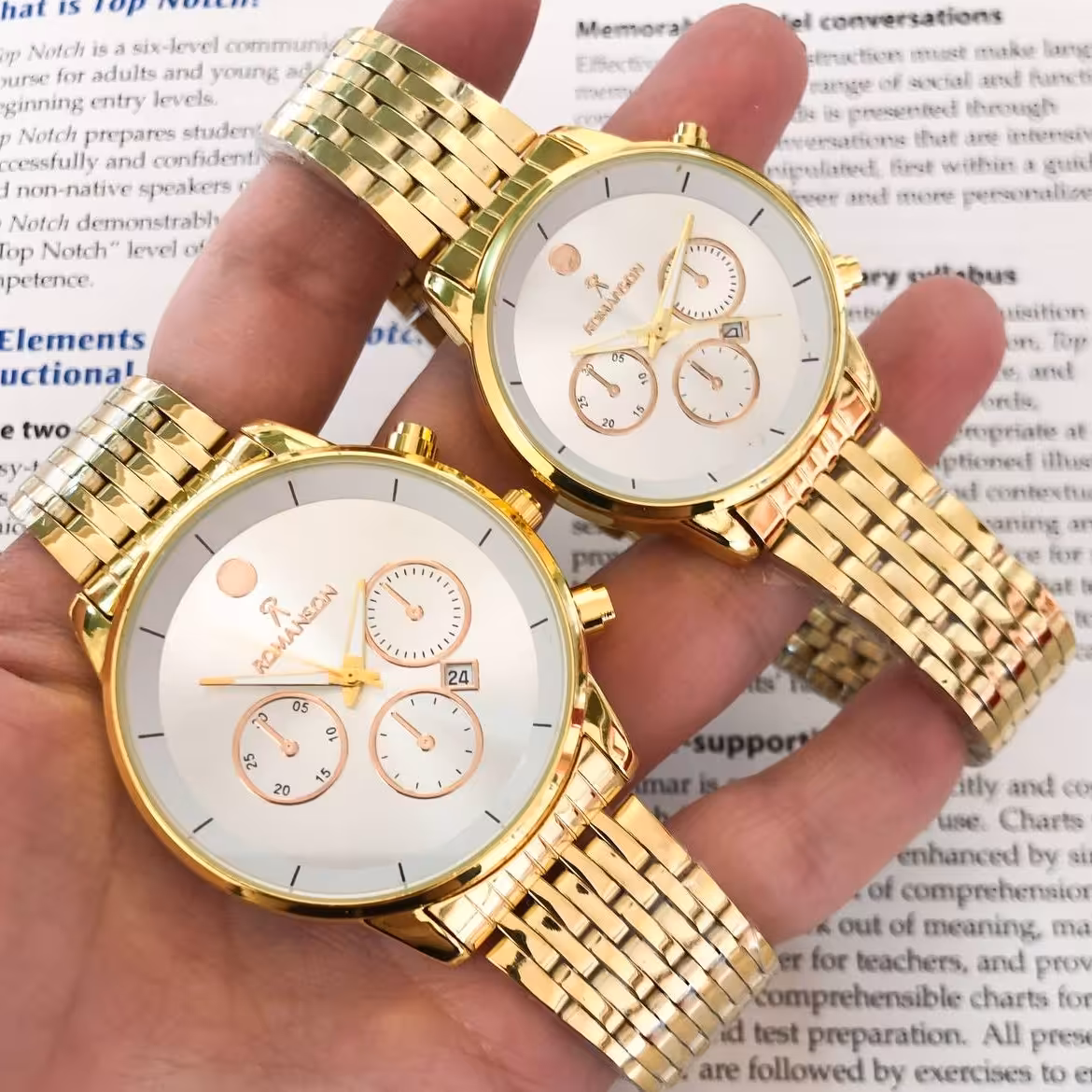 ست ساعت رومانسون طلایی