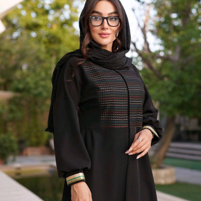 مانتو مجلسی کرپ مدل شکوفه