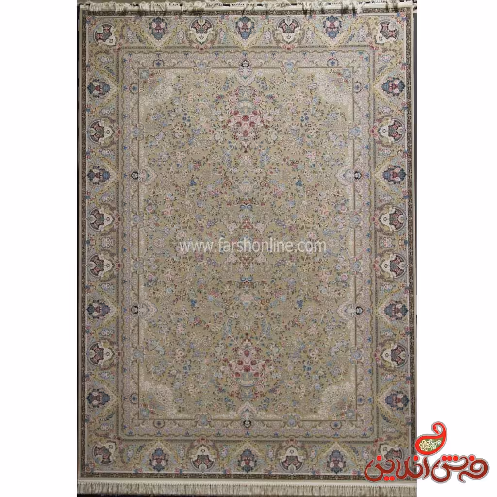 فرش زمرد مشهد طرح55003 کاهگلی