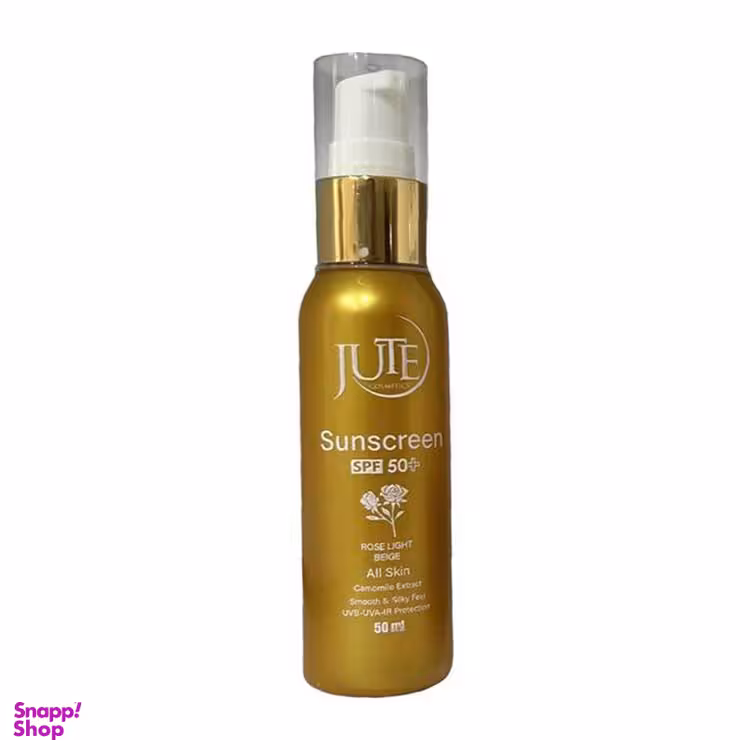 کرم ضد آفتاب رنگی ژوت (Jute) مدل Rose Light با SPF 50 مخصوص انواع پوست حجم 50 میلی لیتر