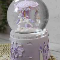 گوی چراغدار و موزیکال متوسط کاروسل رنگ بنفش 