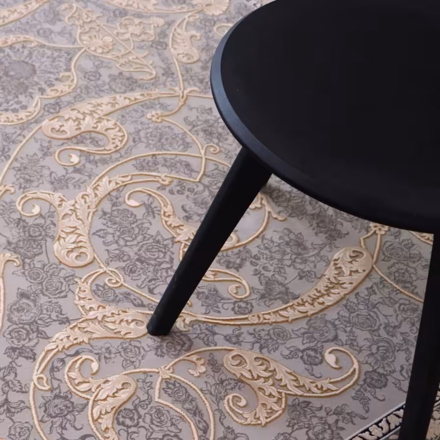 فرش اکرلیک 12 متری 1200 شانه گل برجسته  طلاکوب طرح های کلاس