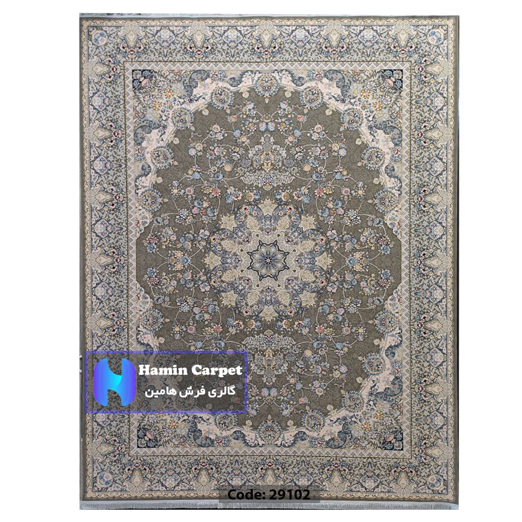 فرش 6 متری 1200 شانه تراکم 3600  نخ اکلریک گل برجسته کد  AR29102