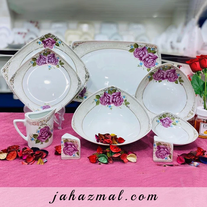 سرویس چینی پردیس طرح بهار طلایی 30 پارچه کد 189b