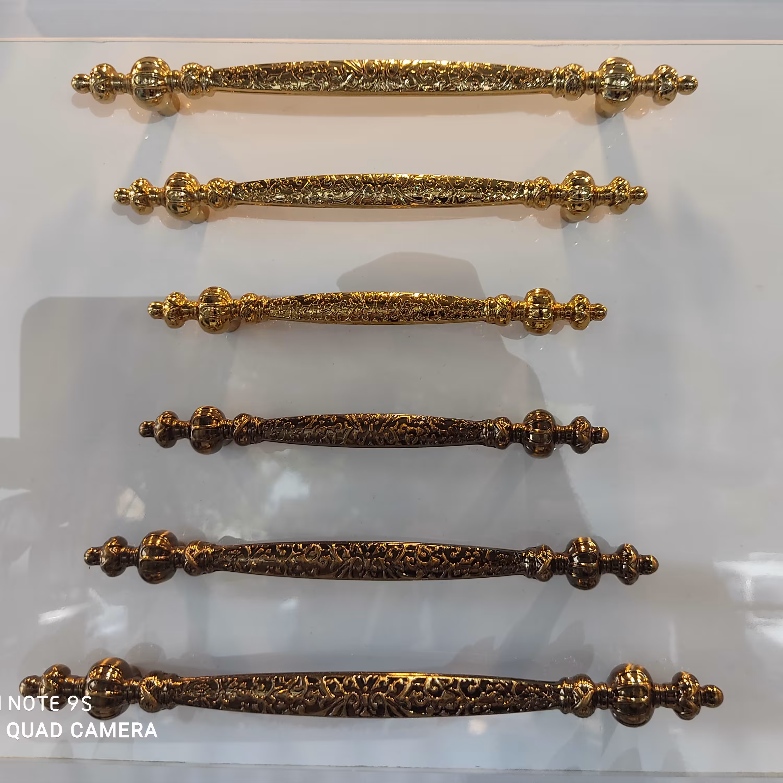 دستگیره کابینت عثمانیA سایز 128 طلایی و زیتونی 