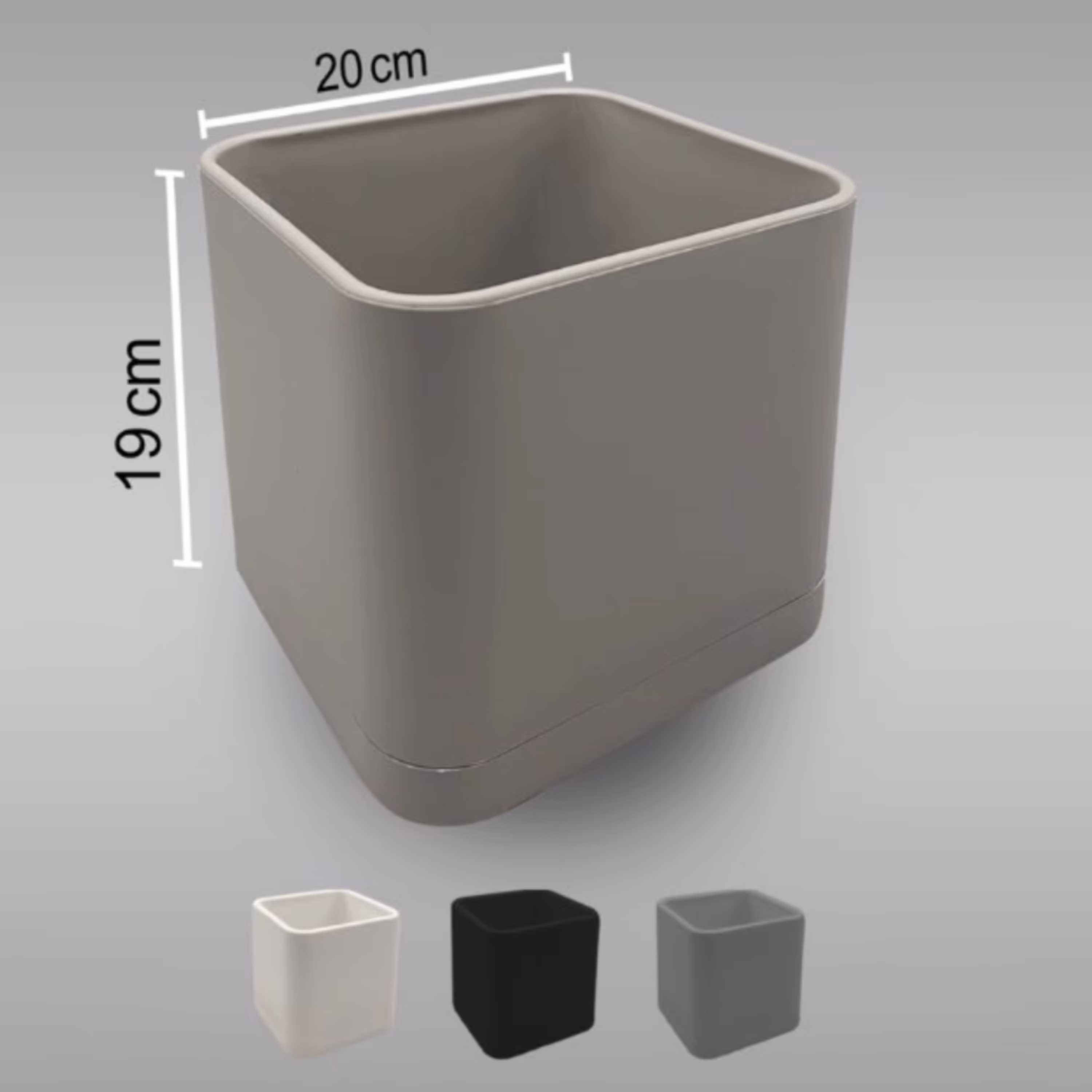 گلدان پلیمری به ابعاد 20 در 19 با رنگ بندی 