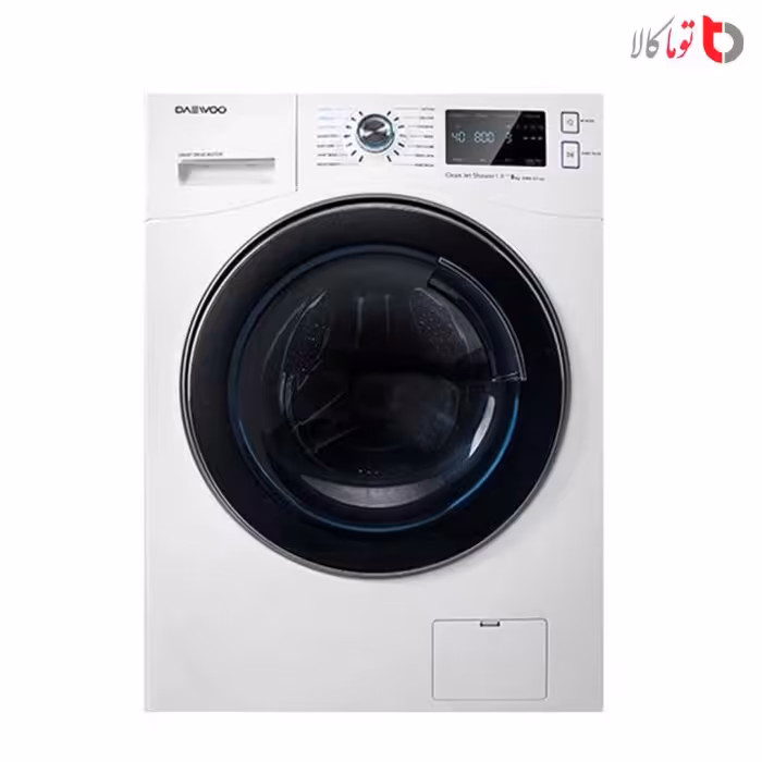 ماشین لباسشویی دوو سفید مدل DWK-PR880C ظرفیت 8 کیلوگرم گارانتی انتخاب سرویس