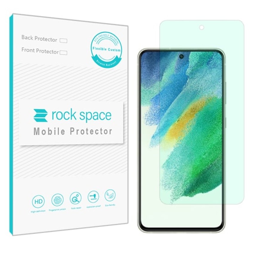 گلس سامسونگ S21 FE 5G مدل نانو هیدروژل گرین لایت برند راک اسپیس