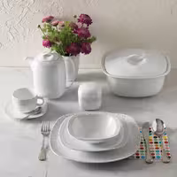 سرویس چینی زرین 12 نفره کامل ماتریکس (98 پارچه)