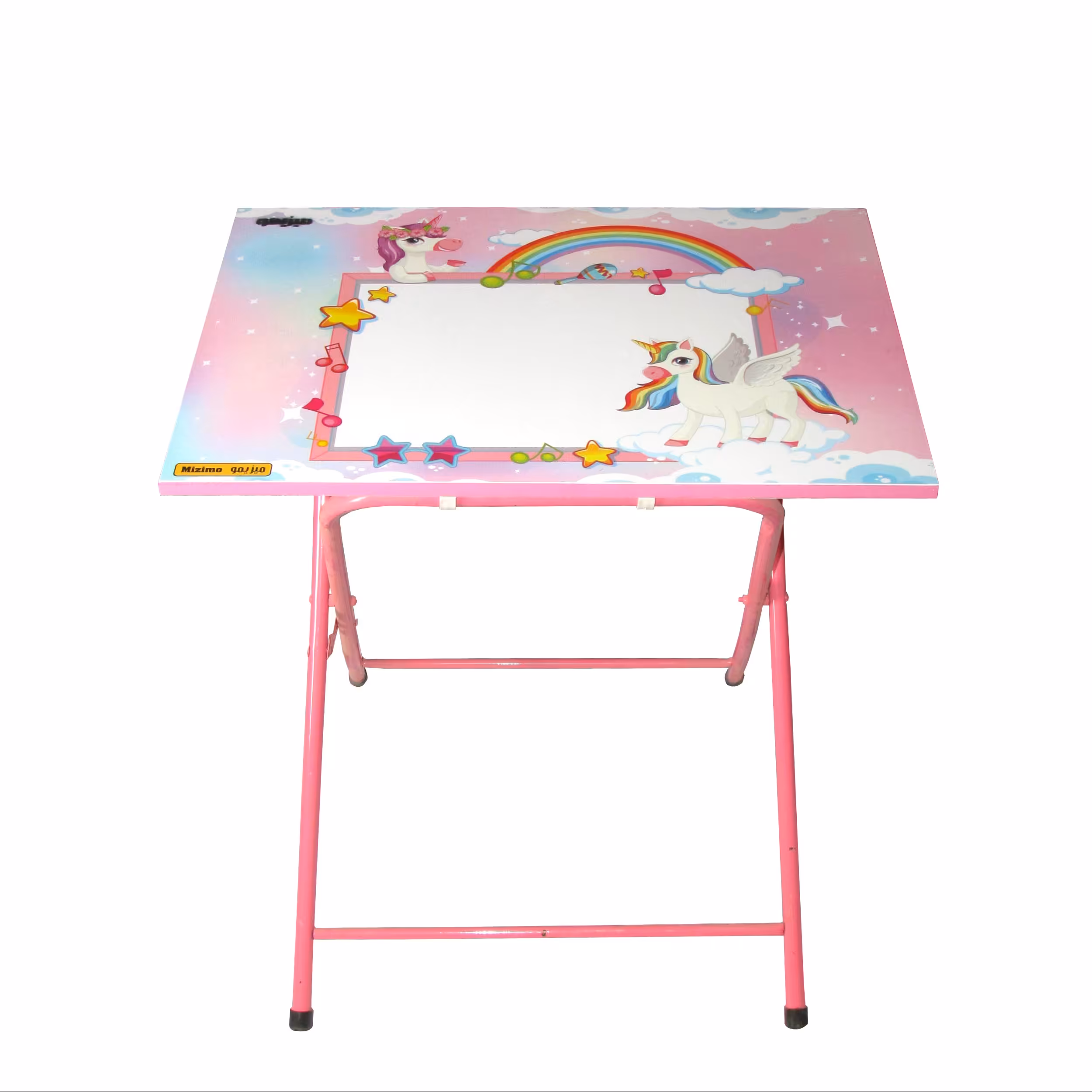 میز تحریر میزیمو طرح اسب تک شاخ کد 1451(مدل پایه رنگی)