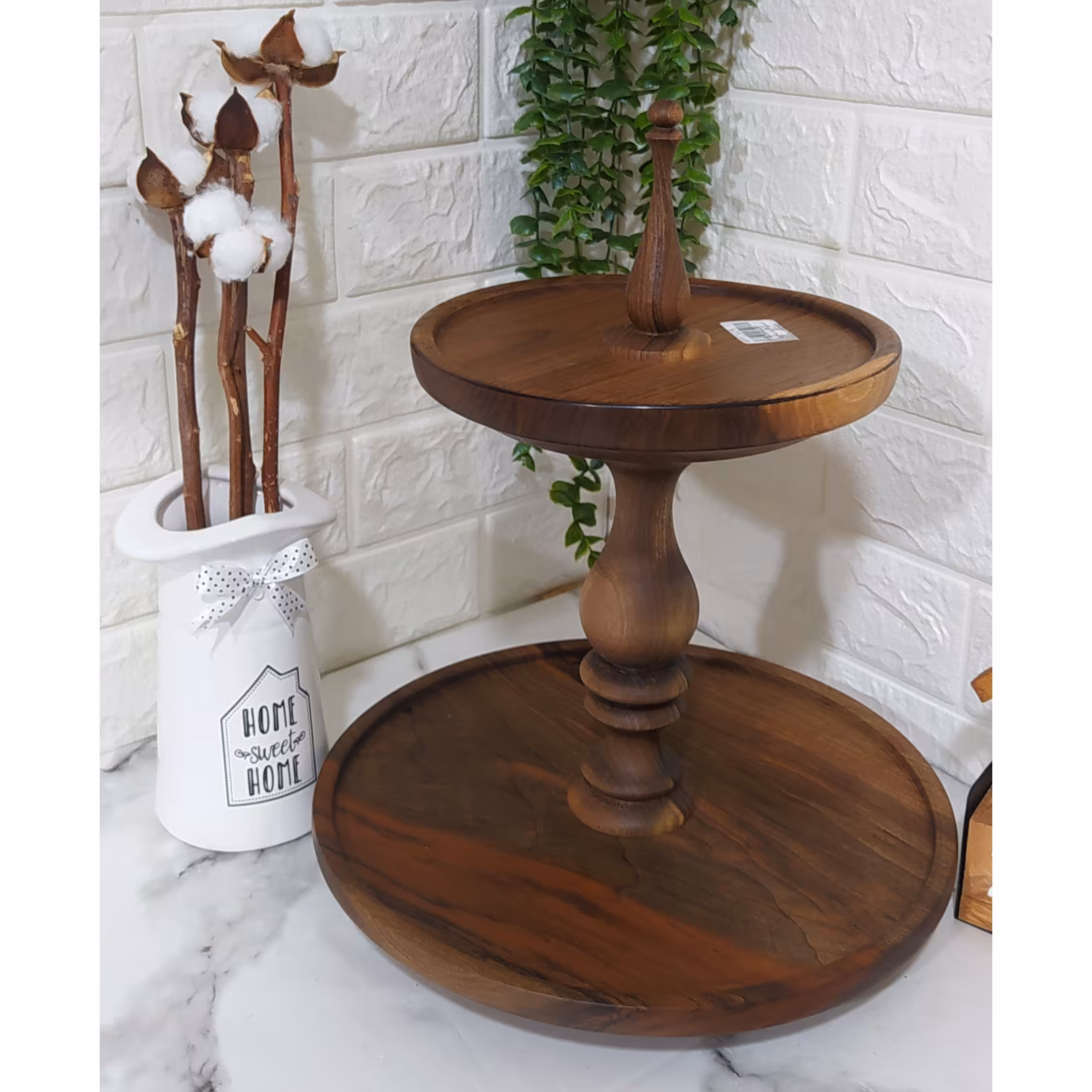 شیرینی خوری دو طبقه چوبی از جنس چوب گردو اصل