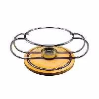 وارمر گرد کف چوبی نقره ای کلاسیک