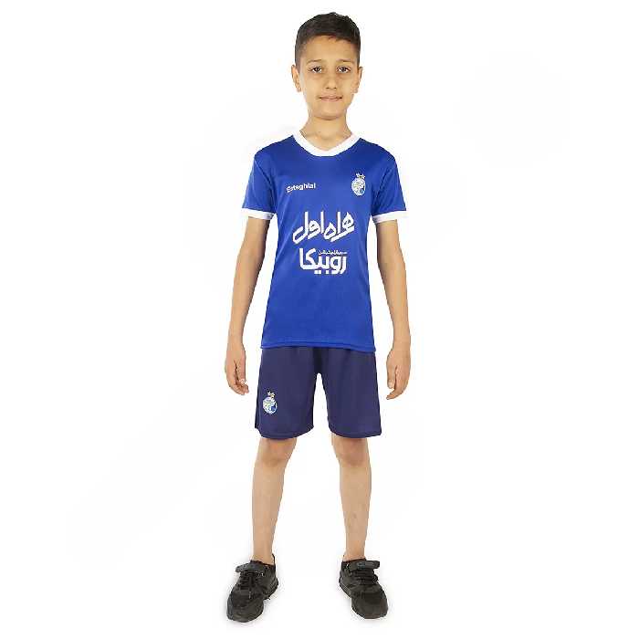 ست پیراهن شورت فوتبال بچه گانه استقلال ITK هواداری | آبی