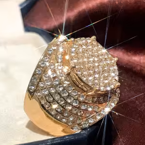 انگشتر مردانه هیپاپ با روکش طلا کدH018