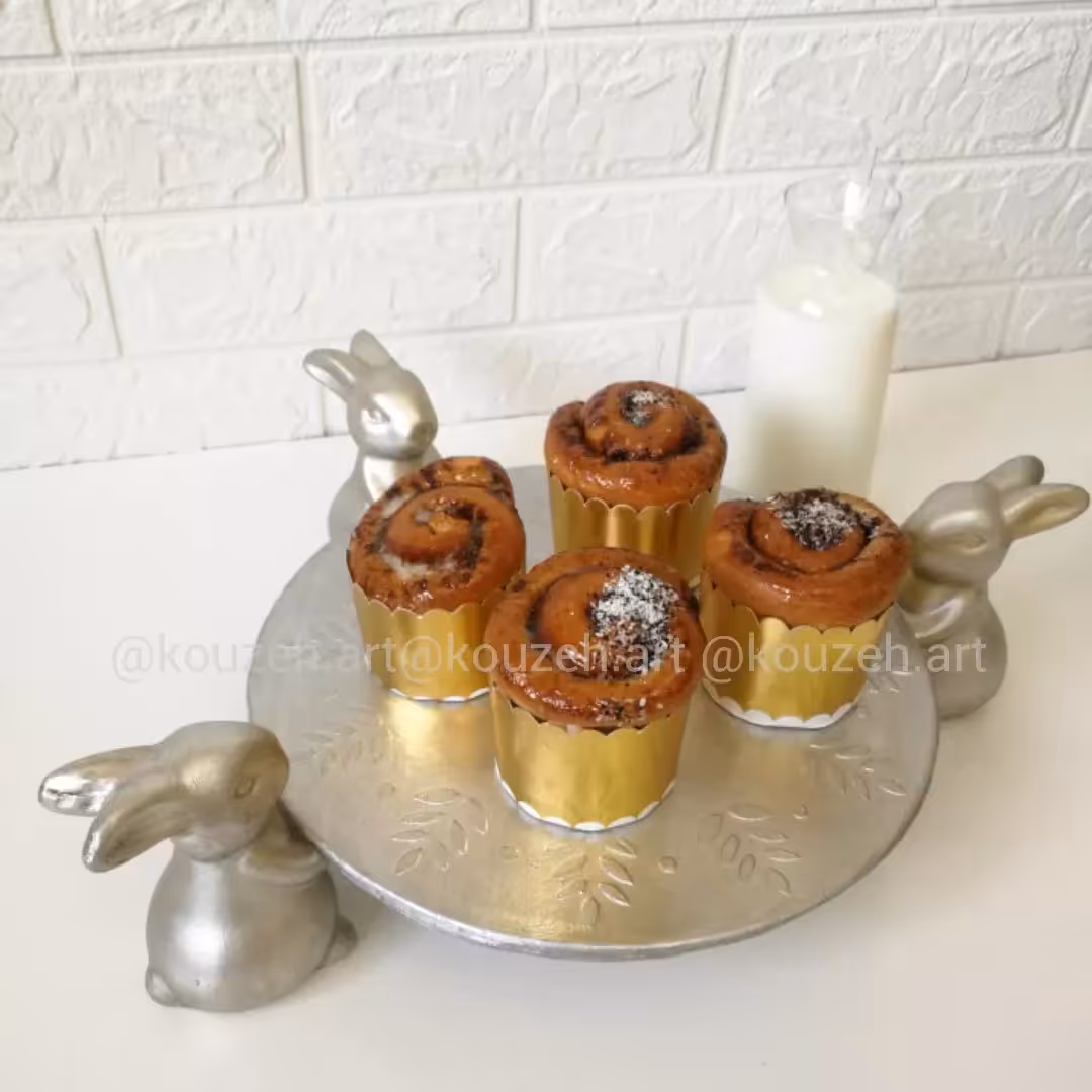 پایه کیک خرگوش فانتزی نقش برجسته 