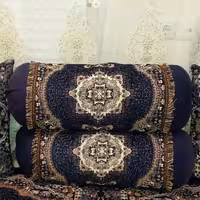 6 رنگ ،پشتی گرد بسته دو عددی به ابعاد 65 در 25 سانت