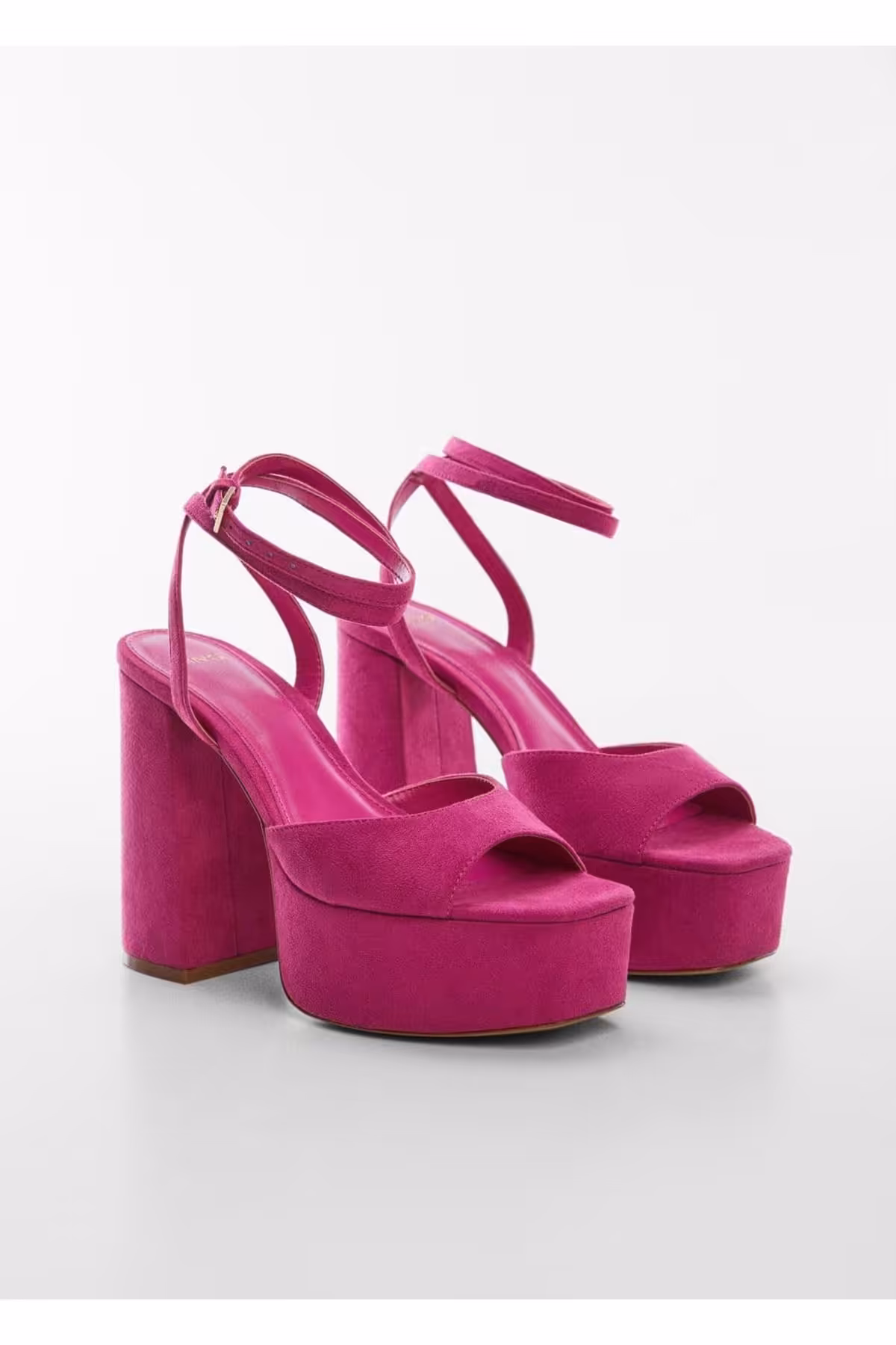 صندل صورتی زنانه در یک مچ دست ضخیم MANGO