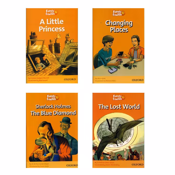 کتاب Family and Friends 4 Readers اثر جمعی از نویسندگان انتشارات زبان مهر 4 جلدی