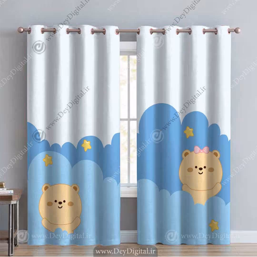 پرده پانچی خرس عروسکی pk-3133