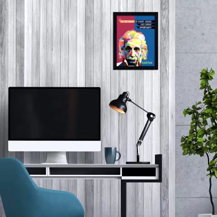 تابلو دکوراتیو انگیزشی فرصت بزرگ انیشتین