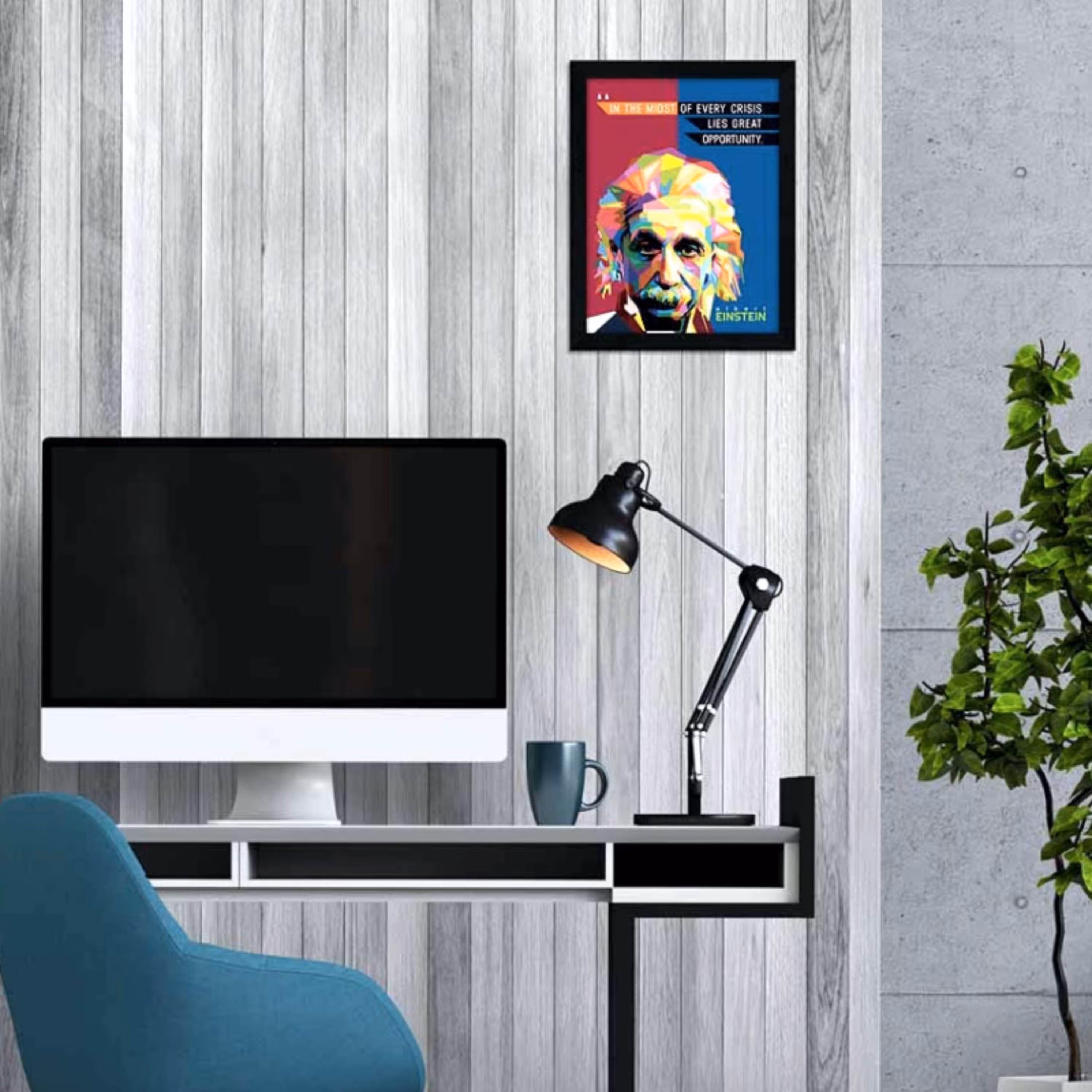 تابلو دکوراتیو انگیزشی فرصت بزرگ انیشتین