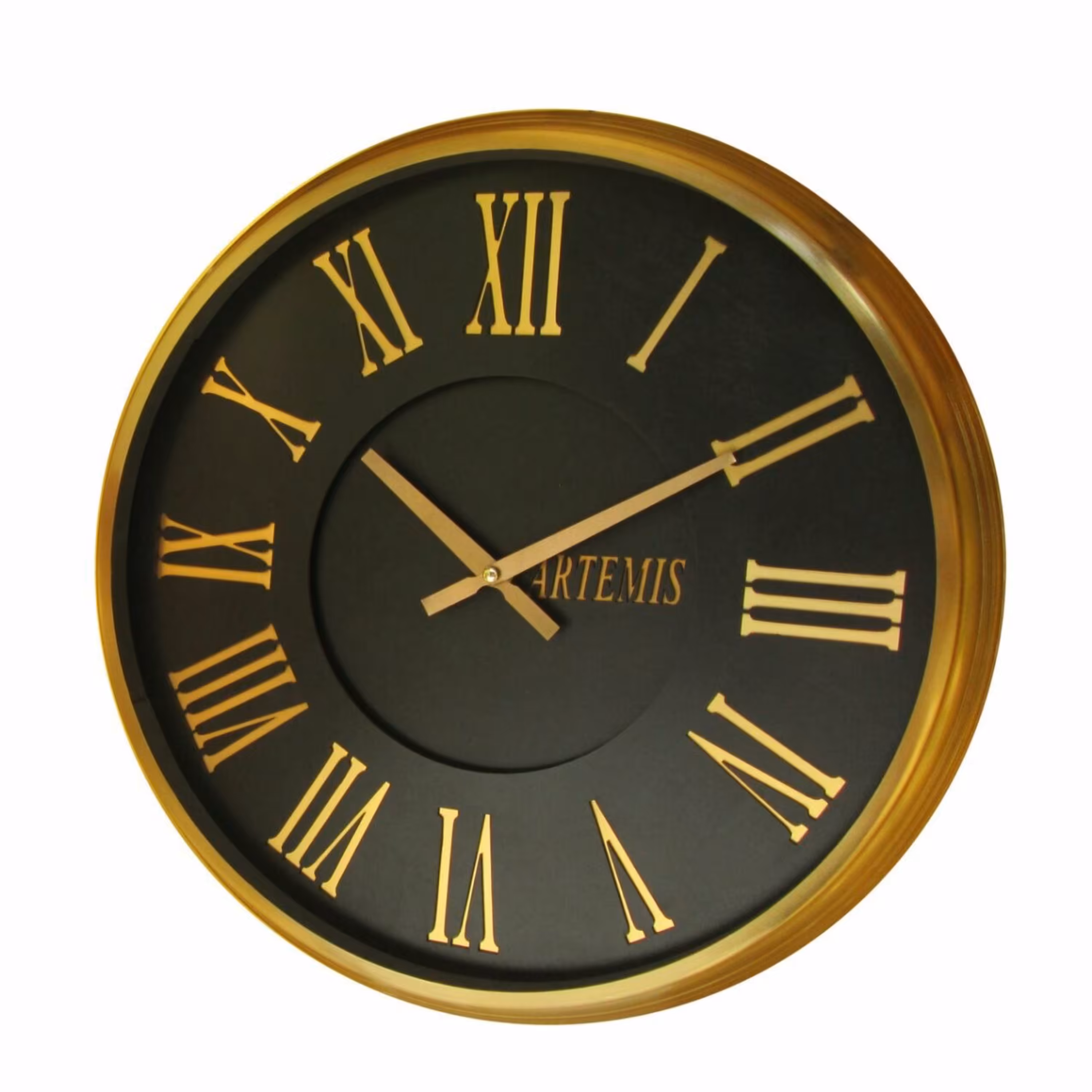 ساعت دیواری فلزی موتور آرام گرد برند آرتمیس کد 2031