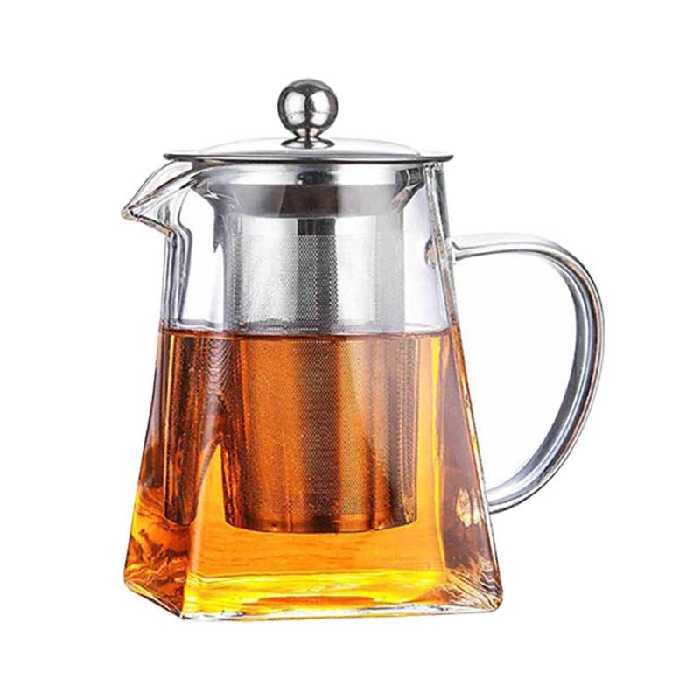 قوری کف مربع پریکس شعله مستقیم شفاف 750 سی سی