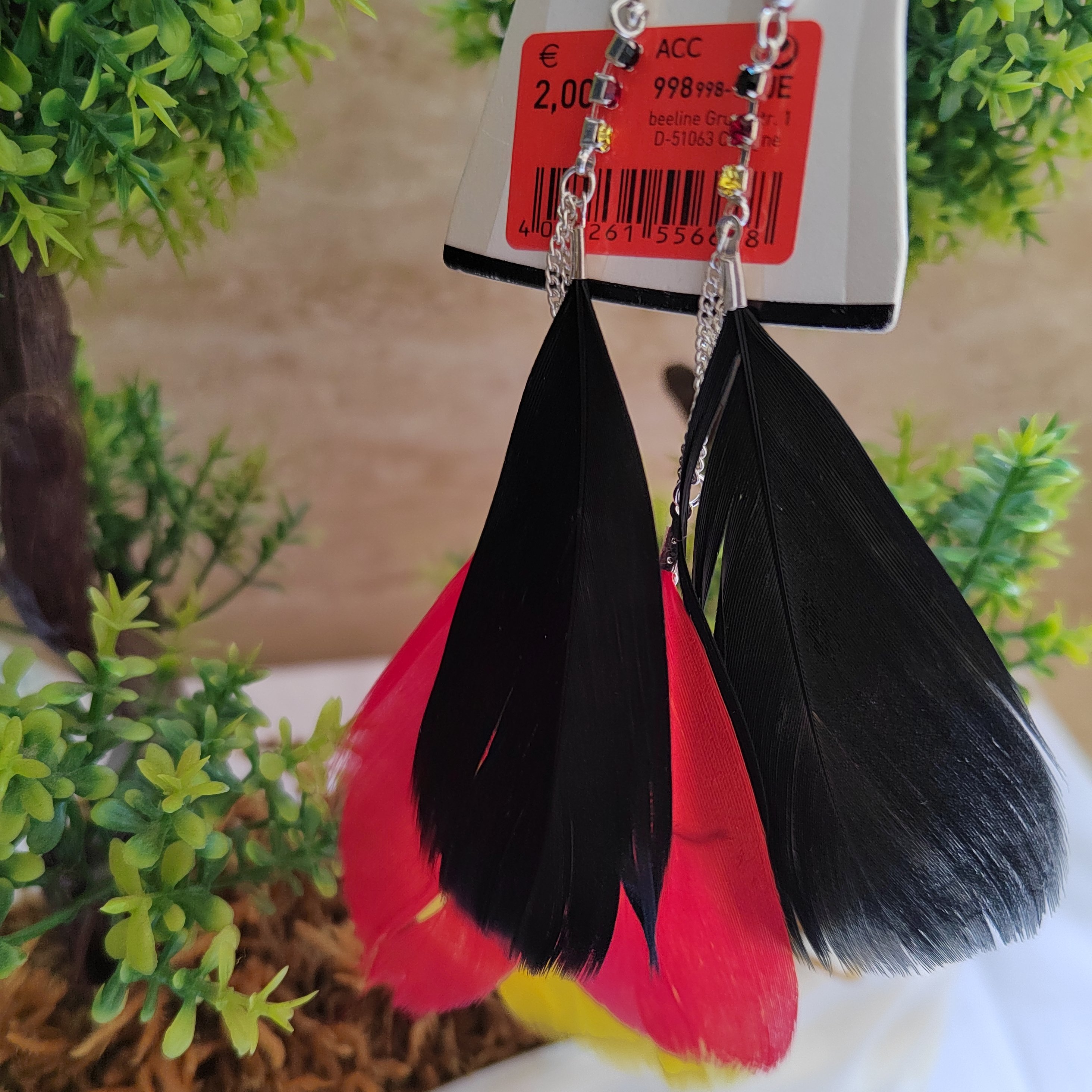 گوشواره طرح پر 3تایی. ارسال رایگان