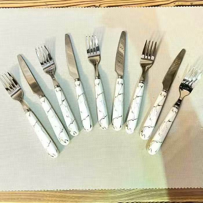 کارد و چنگال سرامیکی ماربل