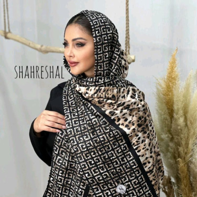 شال نخی پاییزه پلنگی