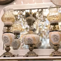 دکوری شمعدان چینی سرامیکی با کشکول ارتفاع 60 سانت(بدون آیینه)     ارسال از طریق باربری و با هذینه مشتری بصورت پس کرایه م