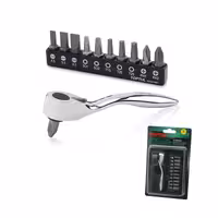 سری نوک پیچ گوشتی جور دسته جغجغه دار کارتی تاپ تول TOPTUL مدل GAAR1201