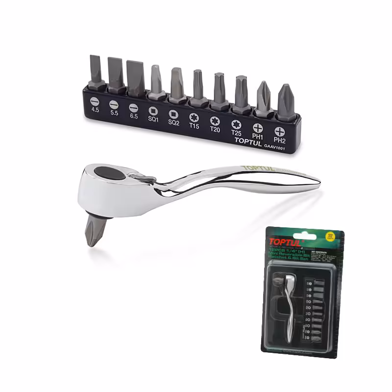 سری نوک پیچ گوشتی جور دسته جغجغه دار کارتی تاپ تول TOPTUL مدل GAAR1201