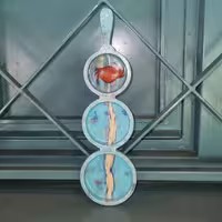 ظرف پذیرایی، فیروزه ای، طول 38سانتیمتر ، وزن 160گرم 