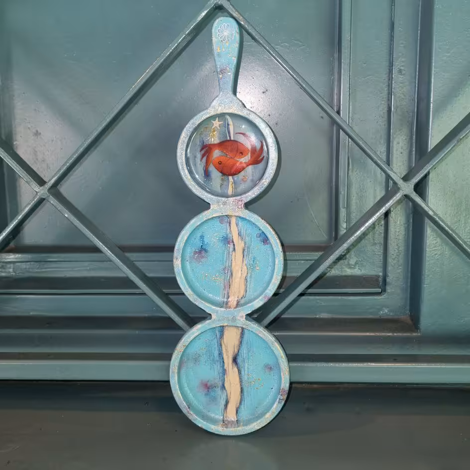 ظرف پذیرایی، فیروزه ای، طول 38سانتیمتر ، وزن 160گرم 