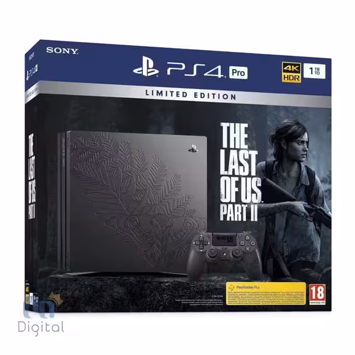 کنسول سونی مدل PlayStation 4 Pro باندل The Last of Us Part II Limited Edition ظرفیت 1 ترابایت ریجن 2