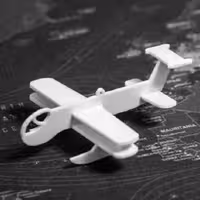 پازل هواپیما گلایدر  سم پاش(رنگ آبی)بدون چسب