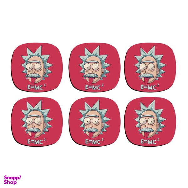 زیر لیوانی ترمه طراحان ایده مدل انیشتین فانتزی کد CFP1359 بسته 6 عددی