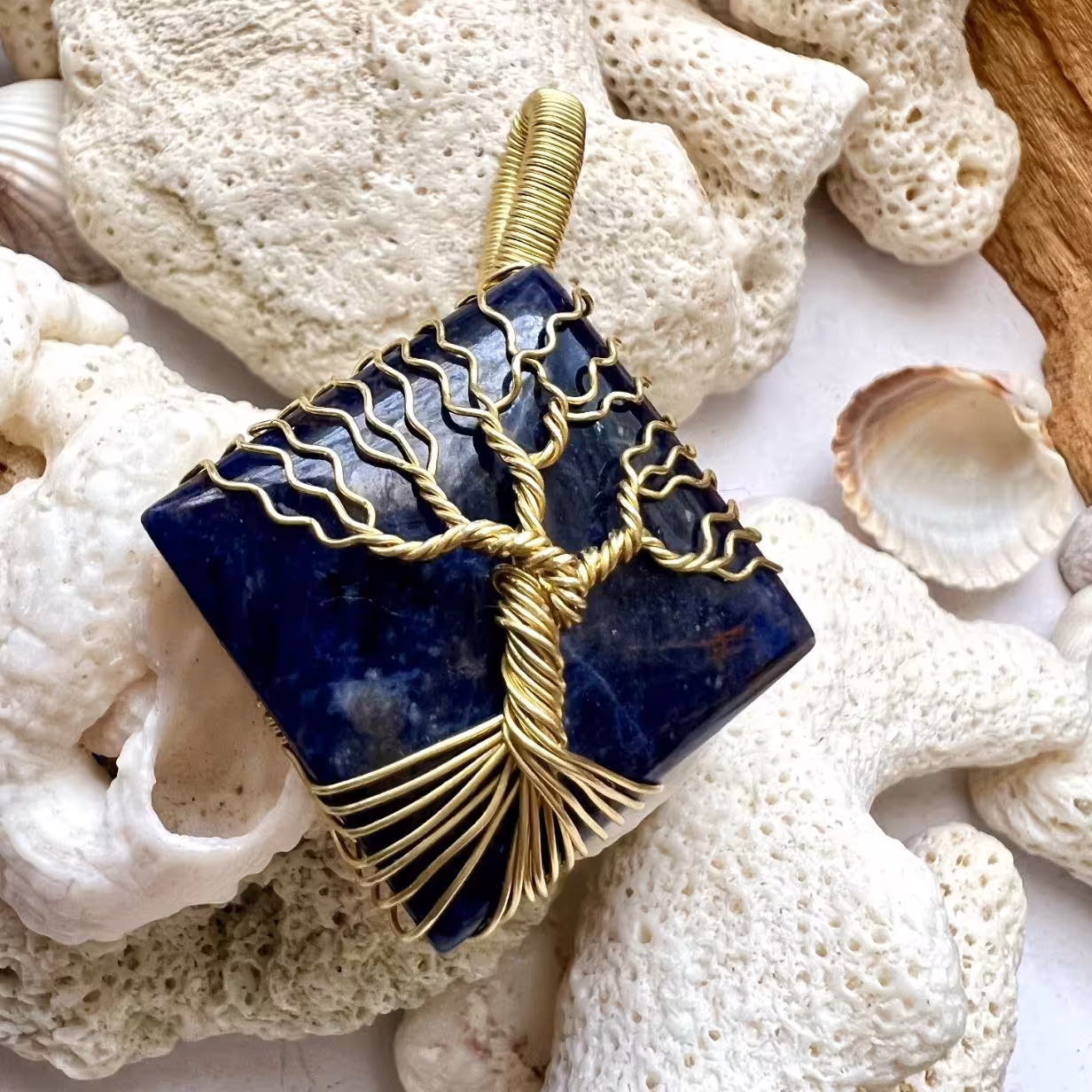 گردنبند درخت زندگی برنز با سنگ طبیعی سودالیت آبی ماداگاسکار
به همراه زنجیر
در باکس کادویی
ارسال رایگان