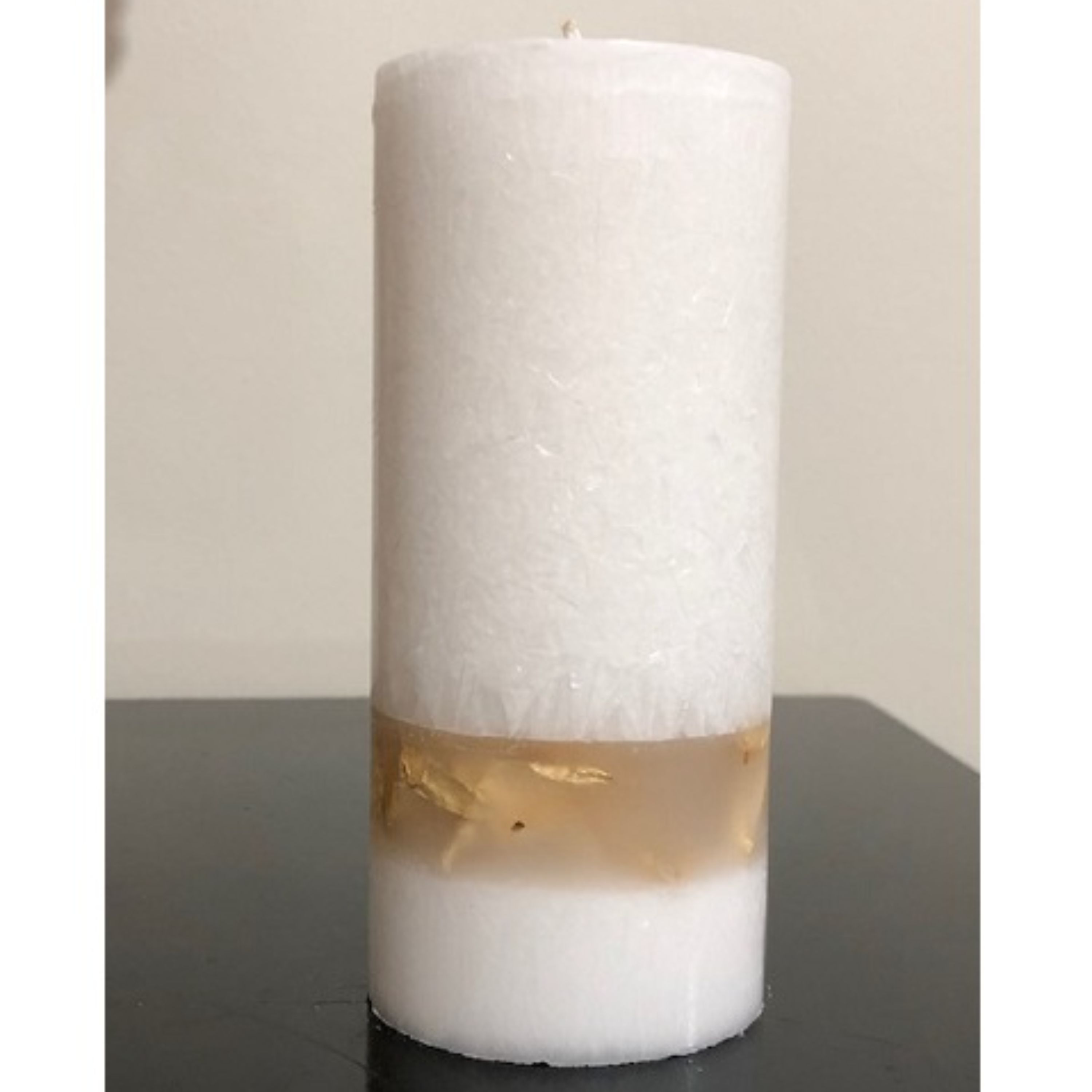 شمع کریستال ورق طلا با ارتفاع 15سانت دارای رایحه فوق العاده خوشبو