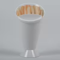 لیوان سرو سیب زمینی پلاستیکی سفید