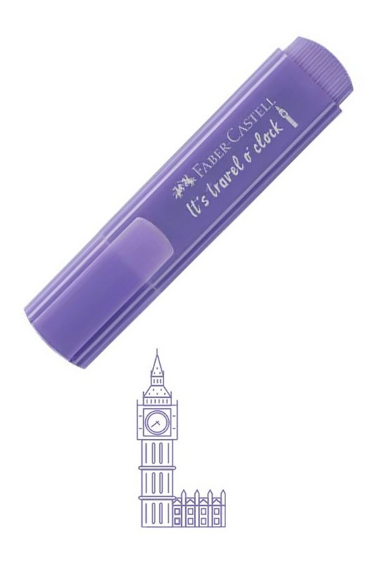 هایلایتر 46 بنفش پاستلی طرح کشور ها فابرکاستل faber castell
