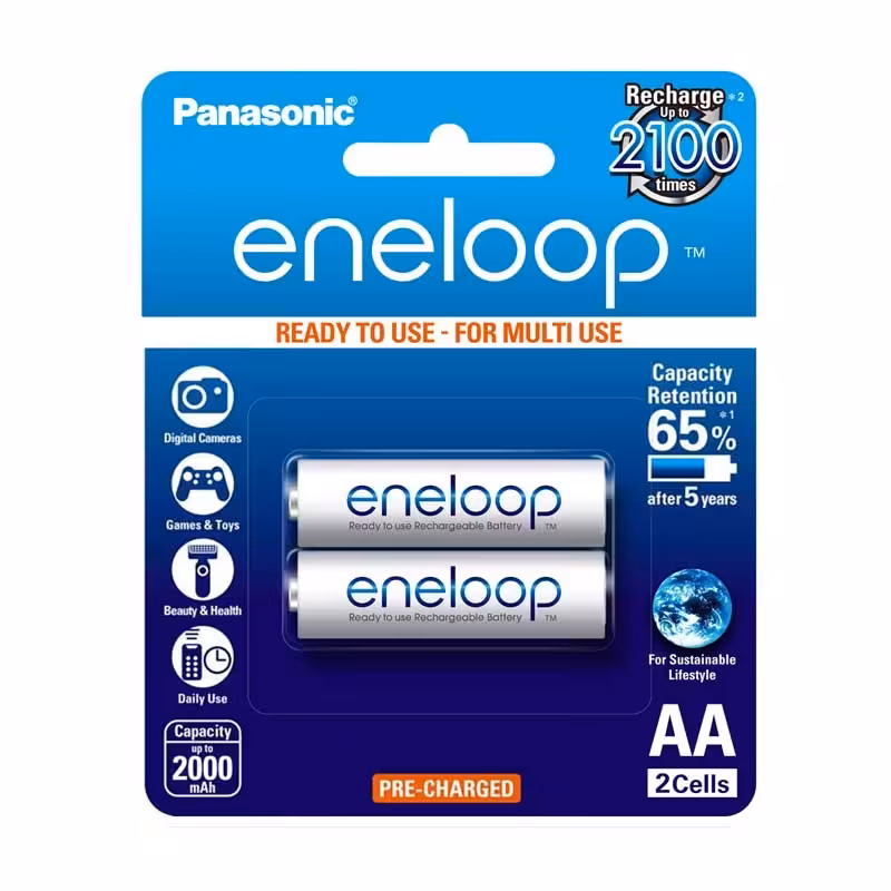 باتری قلمی قابل شارژ پاناسونیک انلوپ BK-3MCCA4BA