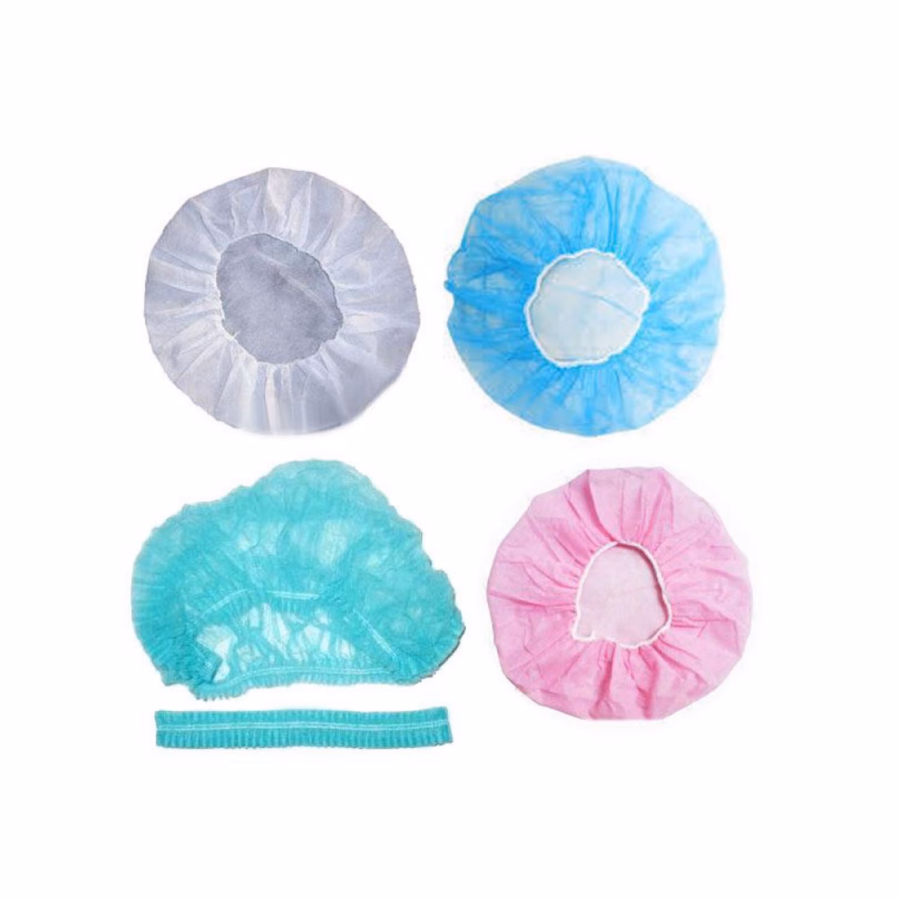 کلاه  آکاردئونی  یک  بار  مصرف  الیافی بسته  100  عددی