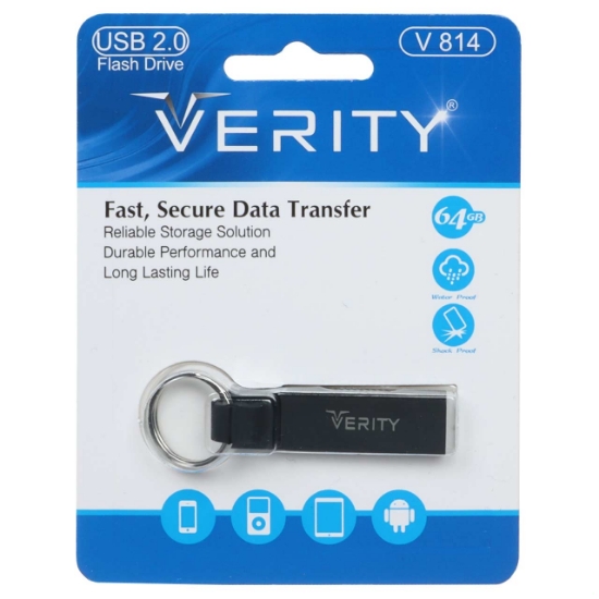 فلش مموری وریتی مدل V814 USB 2.0 ظرفیت 64 گیگابایت