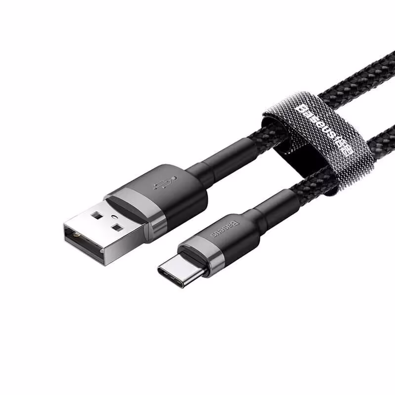 کابل تبدیل USB به لایتنینگ باسئوس مدل CALKLF-C19 Cafule طول 2 متر-مشکی