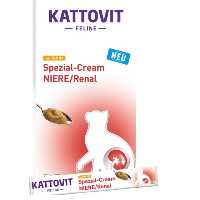 بستنی گربه مدل رنال کتوویت با طعم مرغ  kattovit renal cream with chicken  بسته شش عددی
