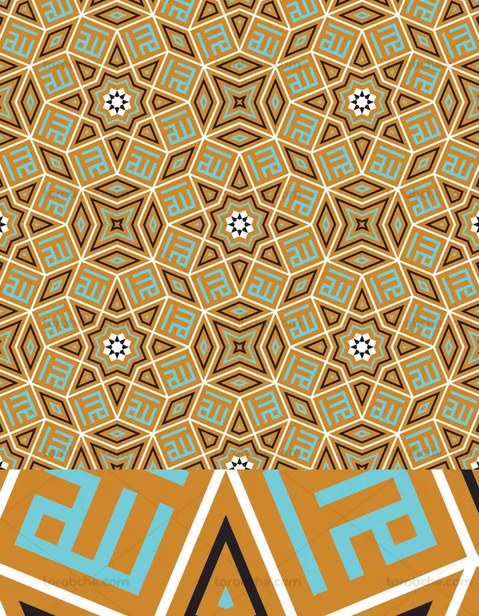 وکتور طرح کاشی کاری اسلامی شماره 119 - گرافیک با طعم تربچه