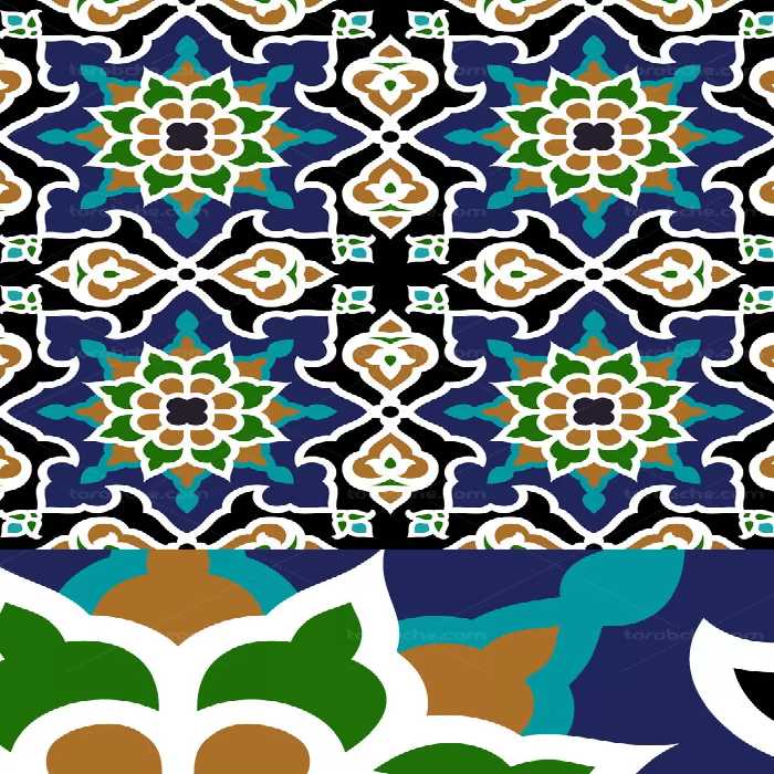 وکتور طرح کاشی کاری اسلامی شماره 73 - گرافیک با طعم تربچه