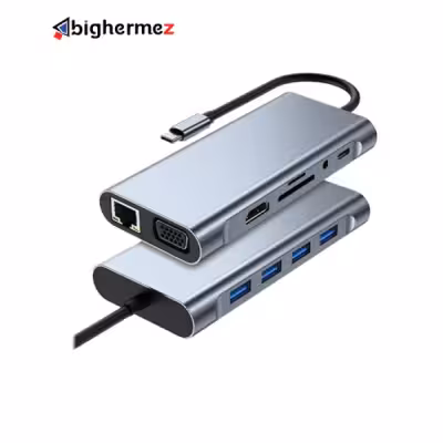 هاب 11 پورت USB3.0 TYPE-C پی نت مدل T-1101
